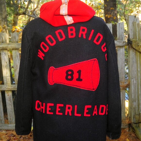VTG 1981 Varsity Cheerleader Wool Letterman Jacket Woodbridge Quilt Lined M/L - Picture 7 of 14
